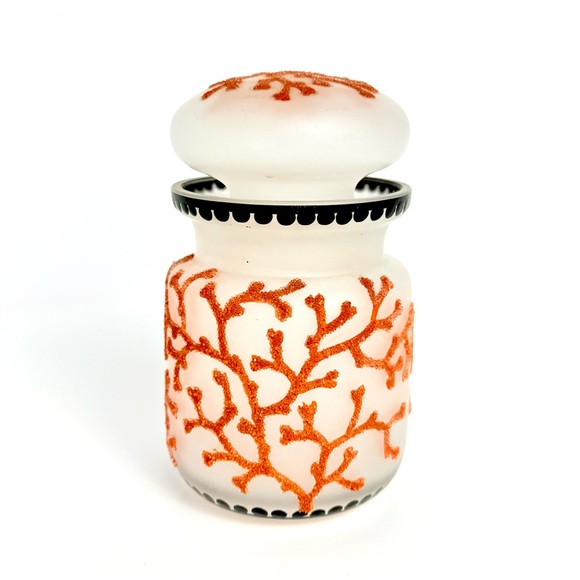 Thomas Webb & Sons Other - Antique English Thomas Webb & Sons Coralene Frosted Glass Dresser Jar c.1920